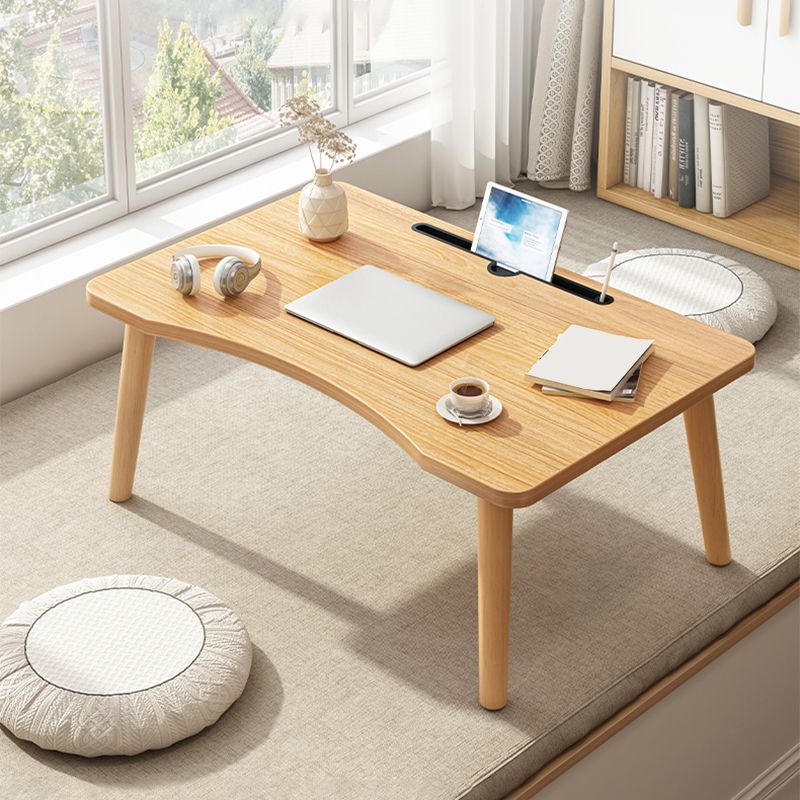 Wood Rectangle Coffee Table 4 Legs Coffee Table with Storage
