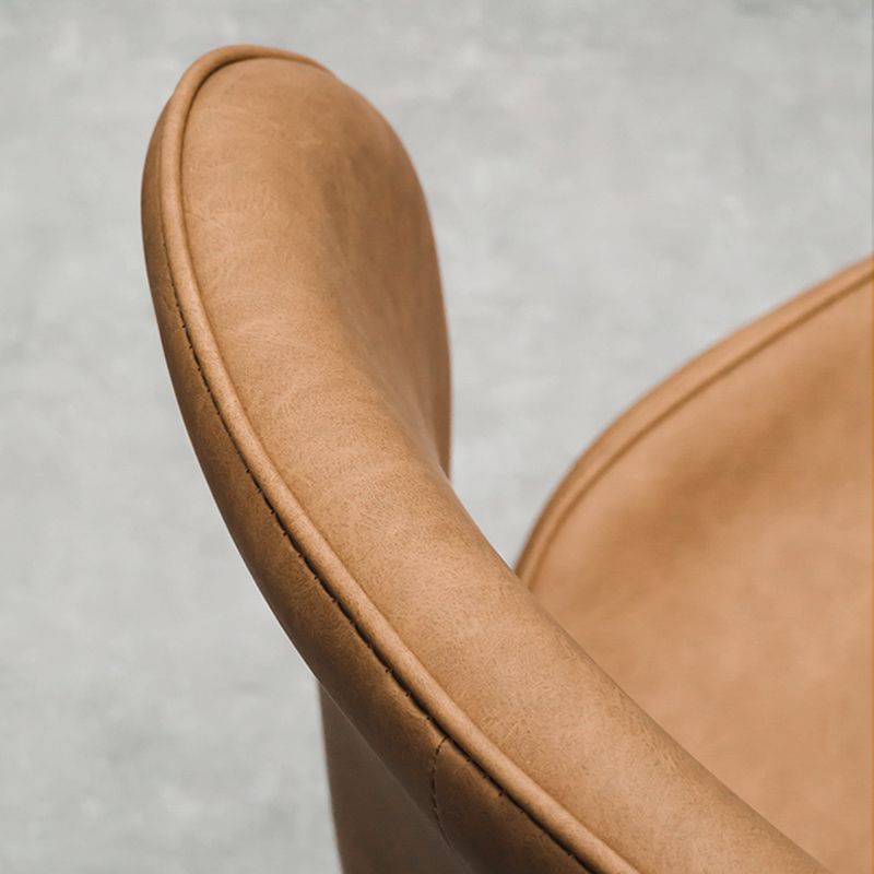 PU Leather Scandinavian Restaurant Side Chair Parsons Matte Finish Dining Chair