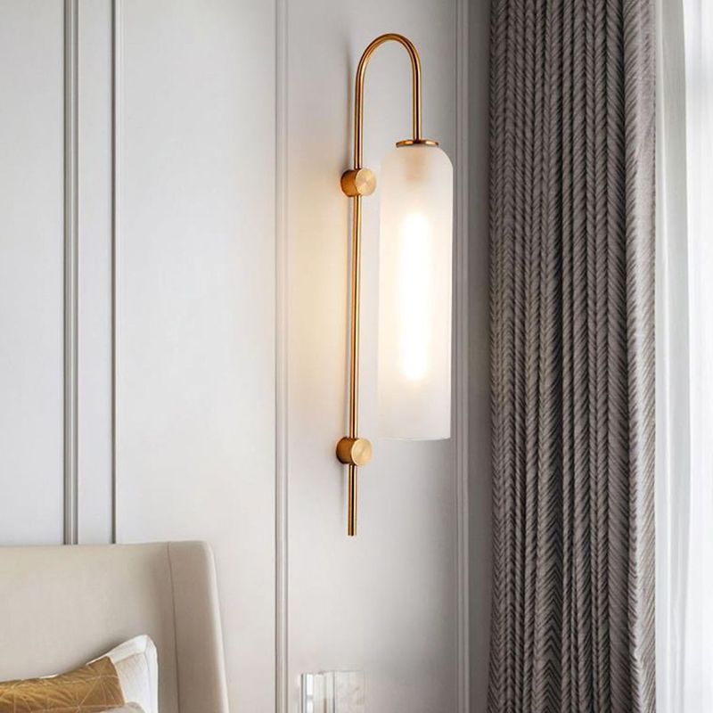 Postmoderne Einfachheit Zylinder Wandleuchte Glaswandleuchten für Schlafzimmer