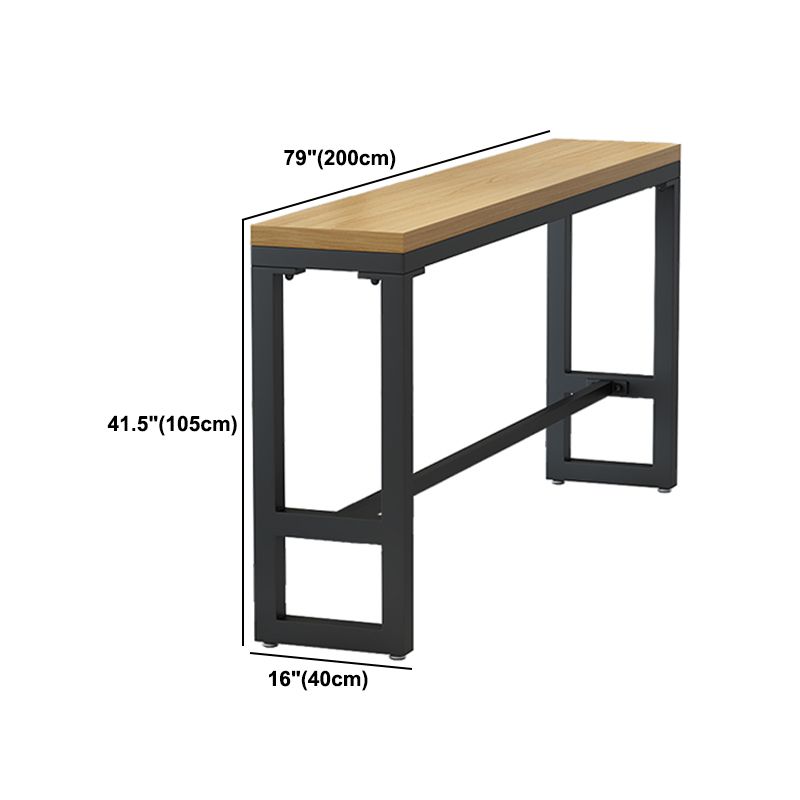 Industrial 1/7/12 Pieces Bar Table Set Rectangle Pine Wood Counter Table with High Stools