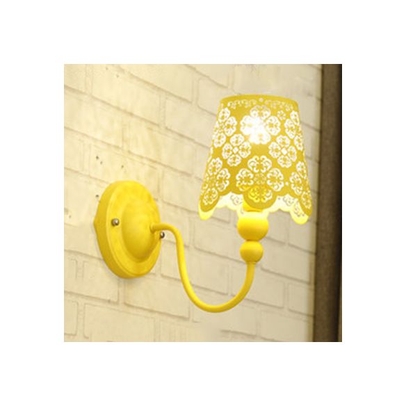 Macaron snoep gekleurde muur sconce geëtst Empire Shade 1 licht ijzeren sconce licht voor babykamer