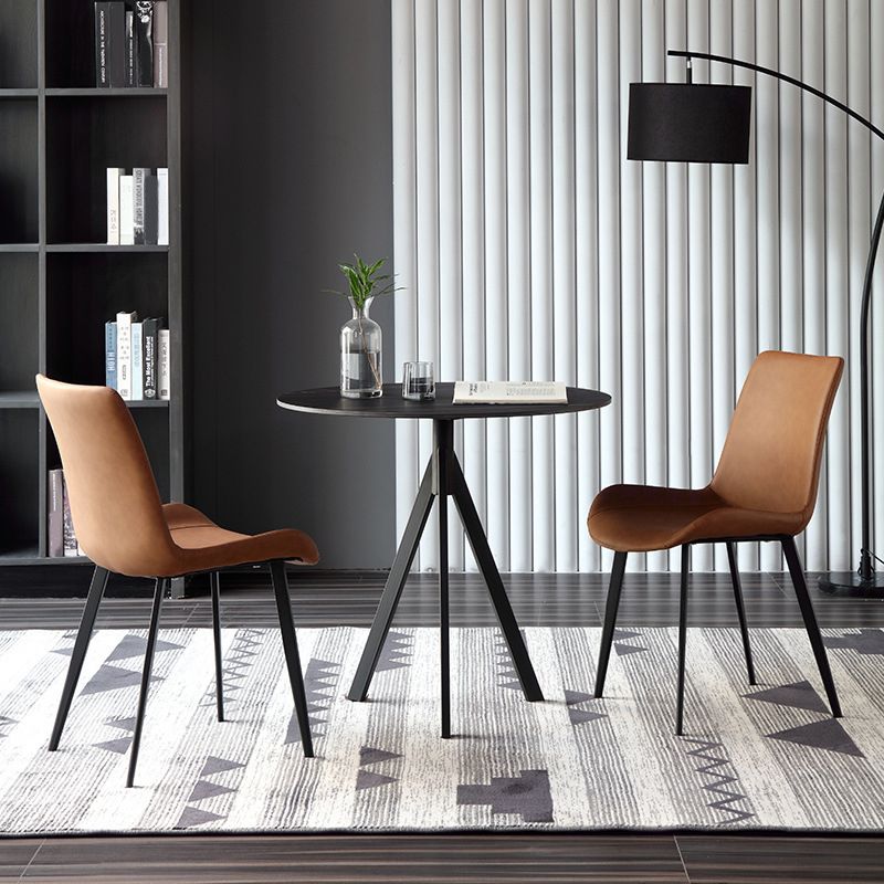 Moderne stijl eettafel van gesinterd steen, ronde eettafel met voetstuk