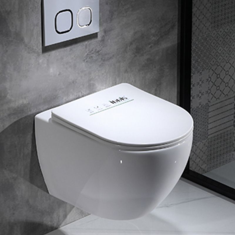 Modern Ceramic Flush Toilet Wall Hung White Toilet Bowl for Washroom
