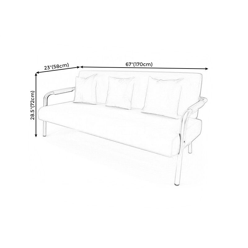 Contemporary Glam Sofa with 3 Pillows for Apartment 22.83" Wide
