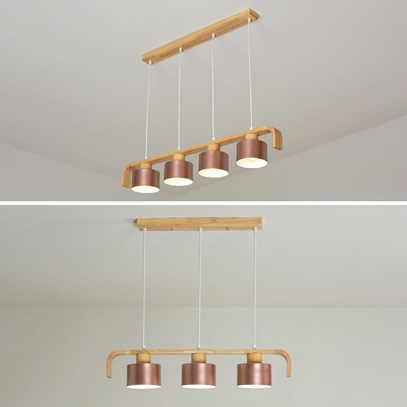 Moderno isola a sospensione a soffitto in legno colore della stanza per interni