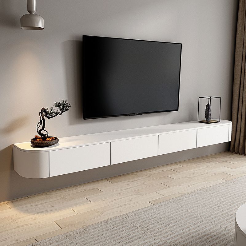 Contemporary Engineered Wood TV Stand Floating Enclosed Storage TV Media Console