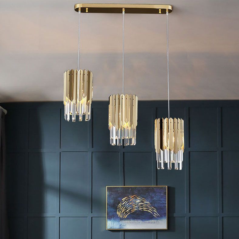 Cilinderlichtophanging hanger moderne eenvoudige kristallen hanglampen voor bed naast