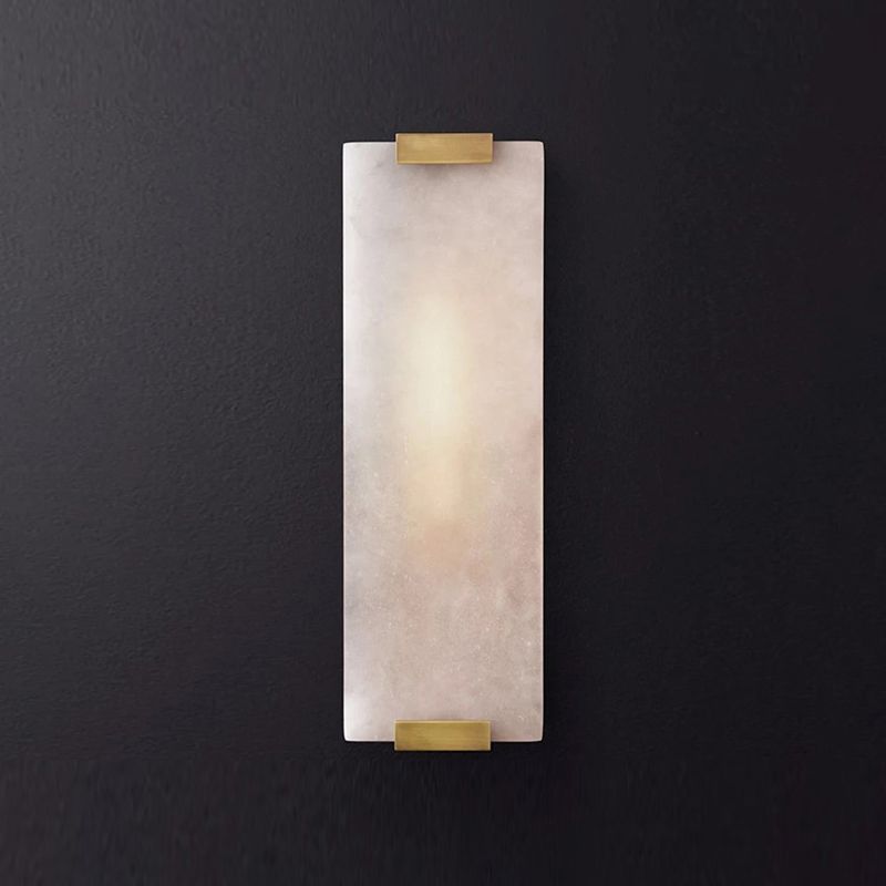 Modern Brass Wall Light Rectangle Shape Wall Sconce Light for Bedroom