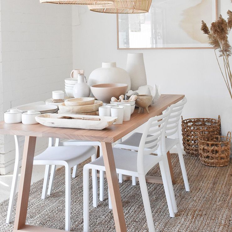 SLED BASE DININGplaats tafel dennen vaste houten eettafel rechthoek voor huis