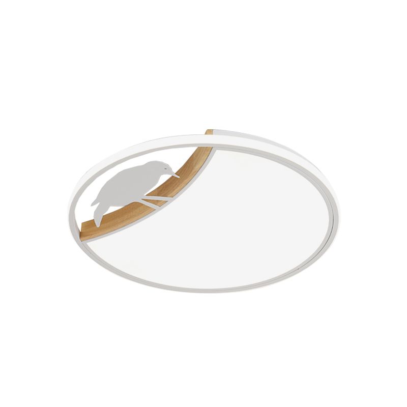 Wit/grijs/groene ronde spoeling licht armatuur Noordse LED Acryl -spoeling gemonteerde lamp met vogel deco