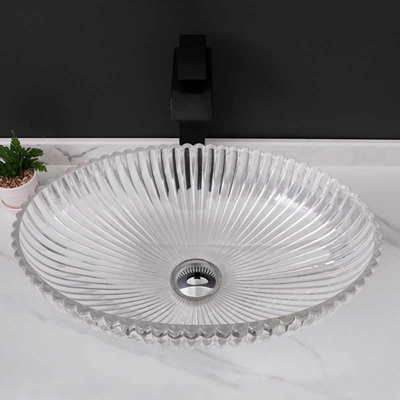 Glass No Craftsmanship Trough Bathroom Sink Modern Bathroom Sink with Basin