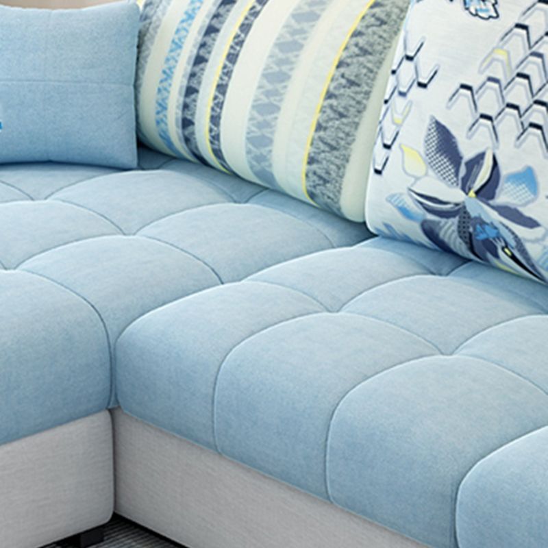 Modern L-Shape Sectionals 31.5"H High Back Sofa with Storage