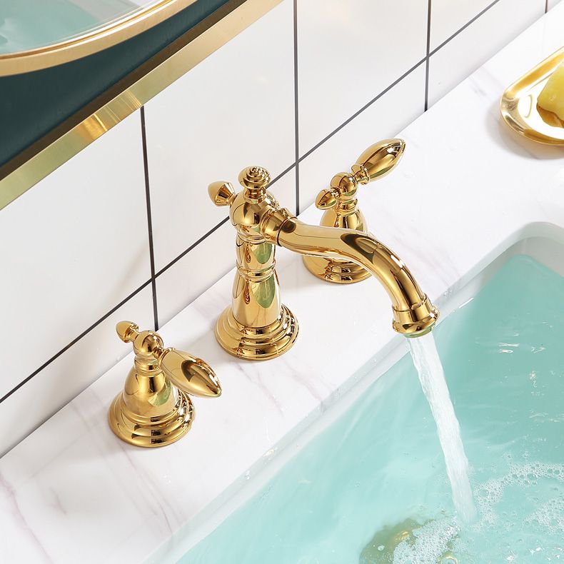 Deck Mounted Roman Tub Faucet Low Arc Copper Roman Tub Faucet Set