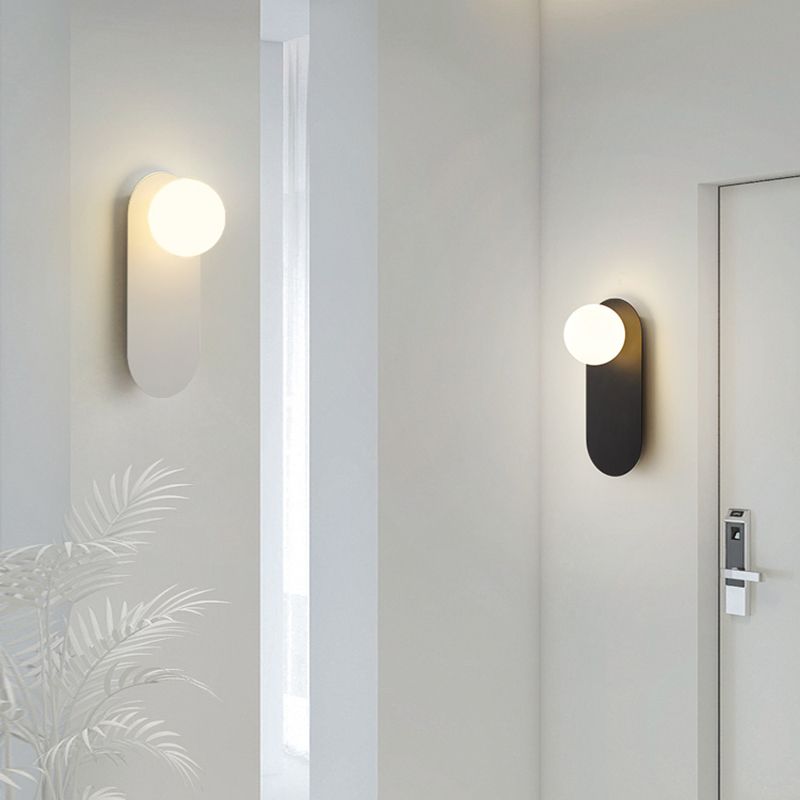 1-Light Modernism Wall Mounted Sconce Glass Wall Light for Foyer