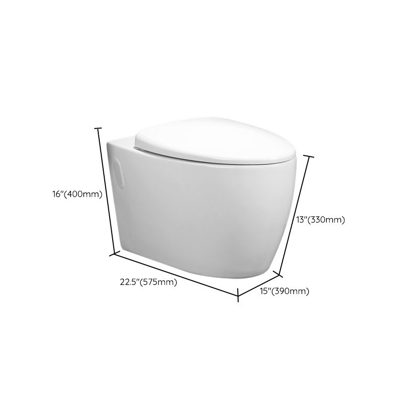 Contemporary Flush Toilet One Piece Wall Mount Porcelain Urine Toilet