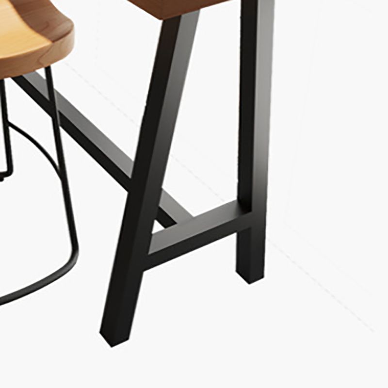 Industrial Style Rectangle Counter Table Wooden Counter Table for Restaurant