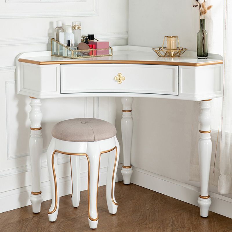 Two Piece Victorian Vanity Set One Drawer Wood Dressing Table