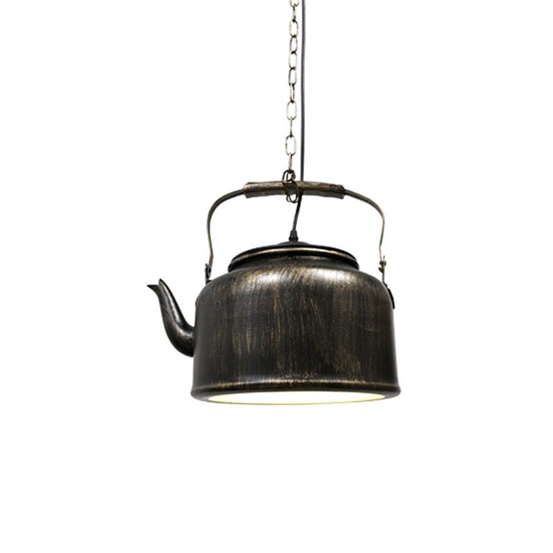 Art Deco Industrial Style Kettle Shade Pendant Light Fixture Metal 1 Light Hanging Lamp