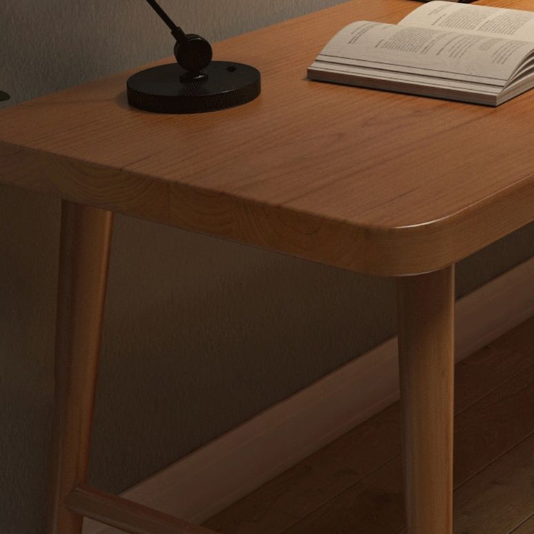 Solid Wood Writing Desk Rectangular Contemporary Office Desk