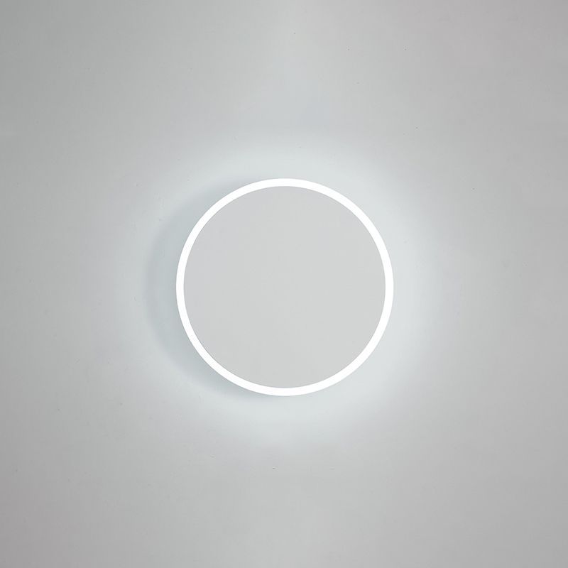 1-licht ronde schaduw Wand SCONCE Moderne eenvoudige stijl Wandverlichting in het wit