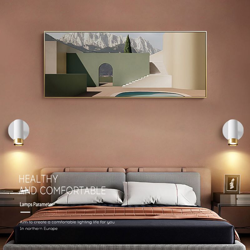 Contemporary Metal Wall Sconce Minimalist Wall Light Fixture for Bedroom