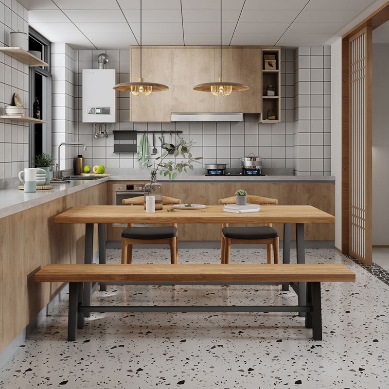 Modern 1/4/5 Pieces Dining Set Rectangle Pine Wood Dining Table for Kitchen Dining Room