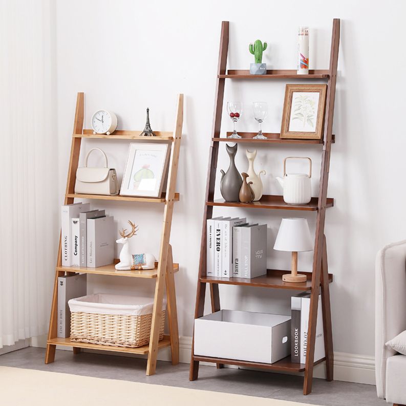 Modern Style Bookshelf Wood Open Back Bookcase for Home Office