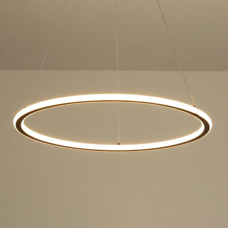 Circle Chandelier Pendant Light Modern Chandeliers For Dining Room Acrylic