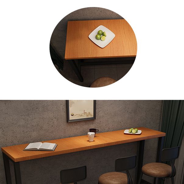 Industrial Rectangle Solid Wood Bar Table Set 1/3/4 Pieces Counter Table with High Stools