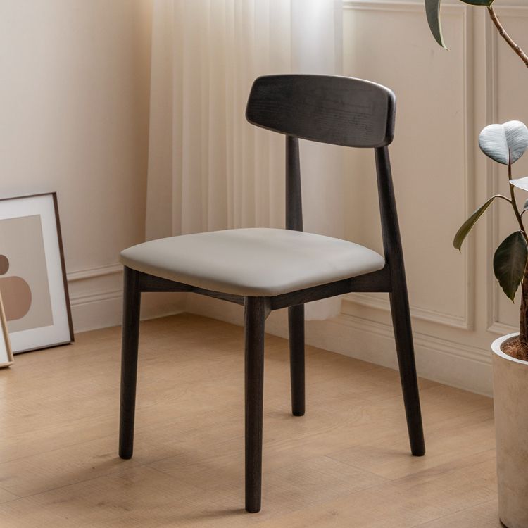 Contemporary Wood Open Back Armless Dining Chairs(Set of 1/2/4/6/8)