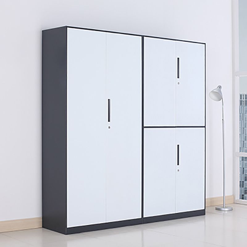 Modern Stainless Steel Bookcase Standard With Doors Shelf for Home Office