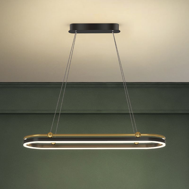 Geometric Contemporary Simple Island Light Acrylic Shade Hanging Light for Dining Room