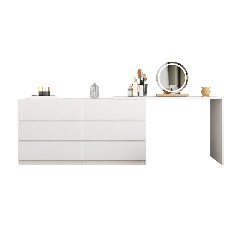 15.75" Wide Make-up Vanity Solid Wood Makeup Vanity Desk Table with Drawers