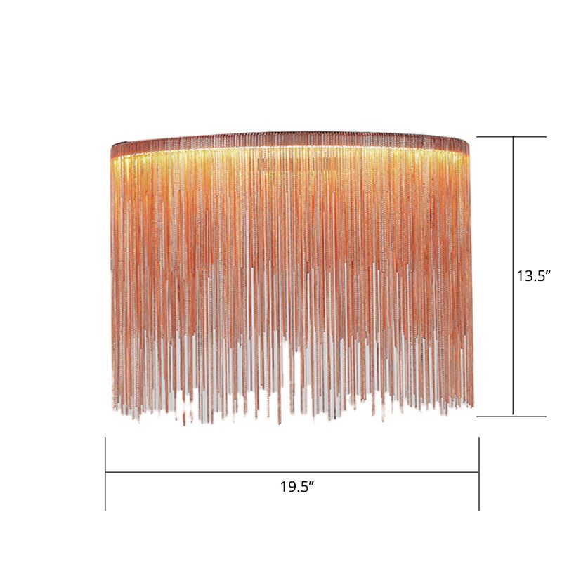 Kettenrand -LED Kronleuchter minimalistisches Metall Wohnzimmer Anhänger Beleuchtungsbestand