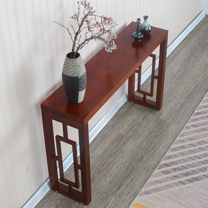 Solid Wood Console Table Rectangle Accent Table for Hall , 29.53-inch Tall