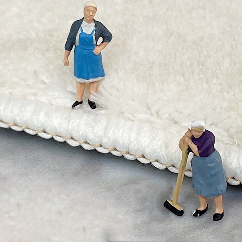 Light Yellow Color Lump Rug Polyester Nordic Rug Washable Rug for Living Room