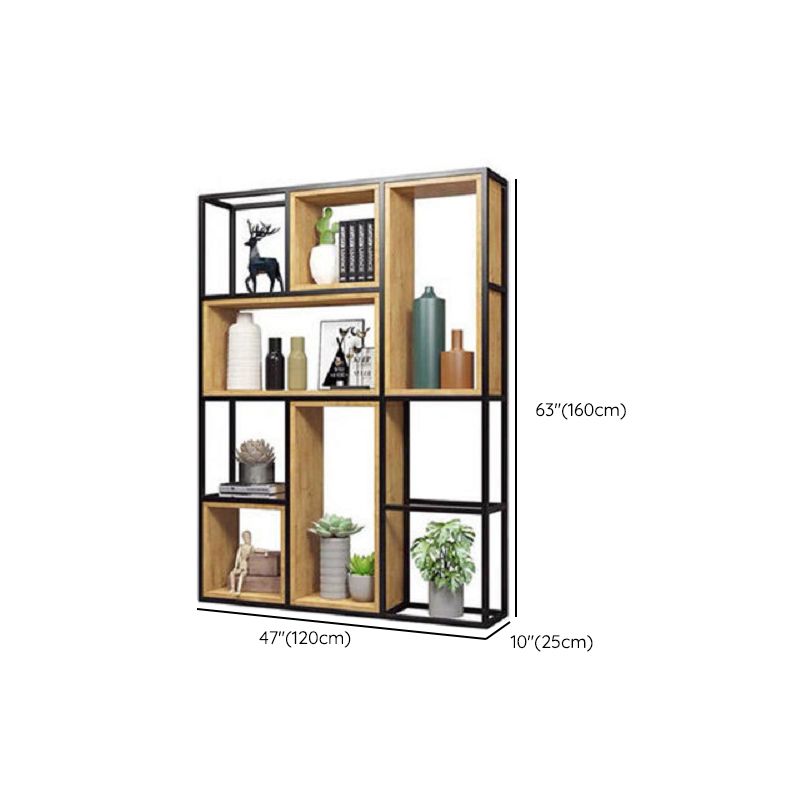 9.84" W Industrial Antique Finish Shelf Bookcase Etagere Metal Bookshelf