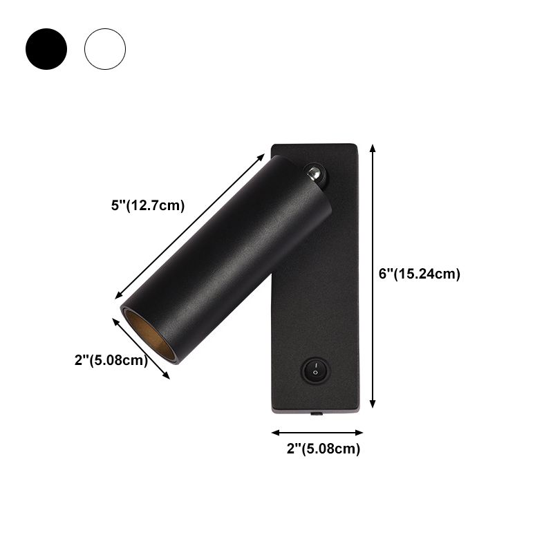 Single Light Bedside Wall Mount Light Metal Adjustable Reading Wall Lamp