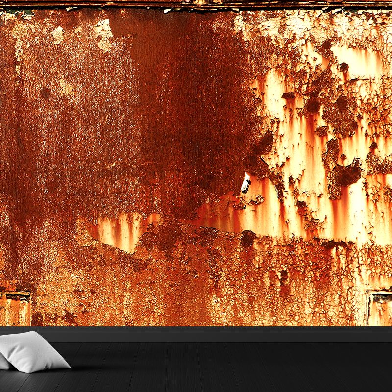 Metal Corrosion Wall Mural Decal Steampunk Washable Living Room Wall Covering, Custom Made