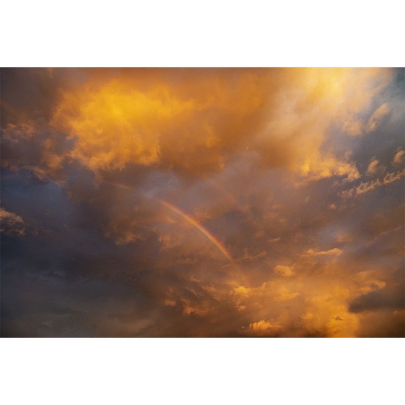 Rainbow Sky Mural Wallpaper for Wall Decor Contemporary Girls Room Water Resistant