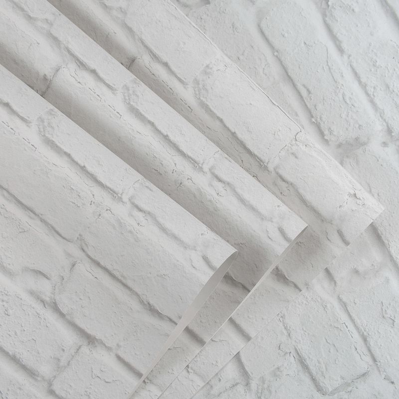 Multicolor Vinyl Wallpaper Roll Brick Pattern Moisture Resistant Wall Art, 57.1 sq-ft