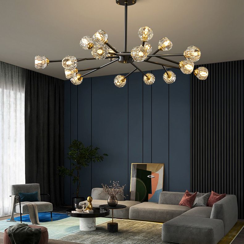 Lampada a sospensione radiale contemporanea Crystal Crystal sospeso Light per soggiorno