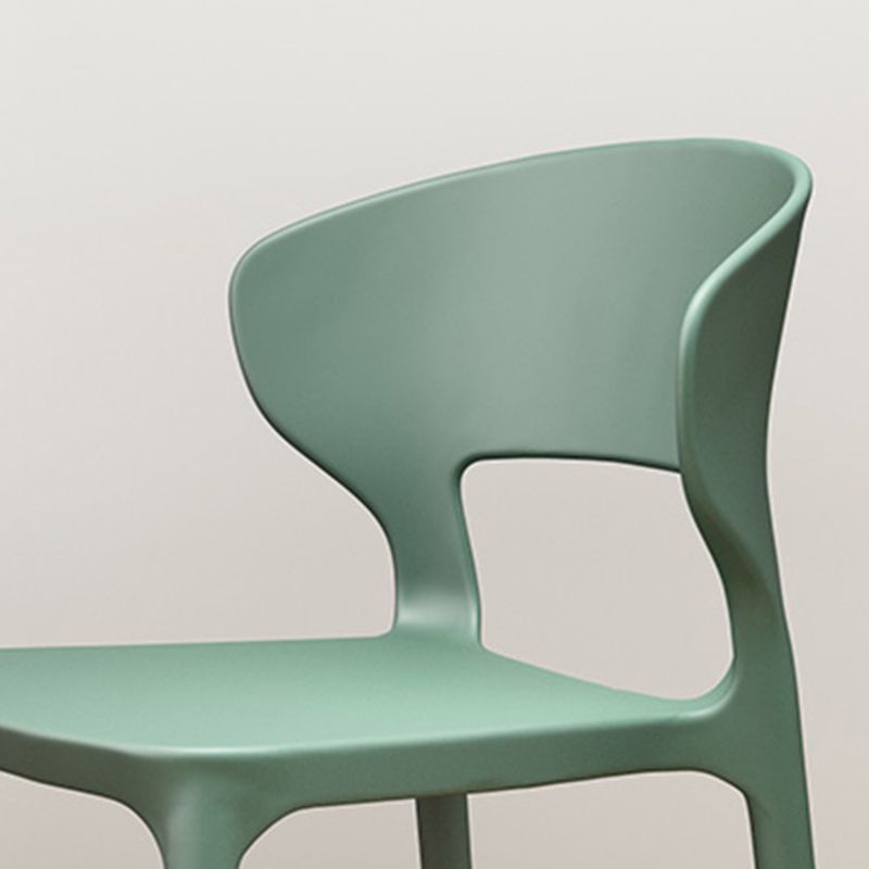 Modern Plastic Chair Open Back Indoor Dining Arm Chair for Dinning Room