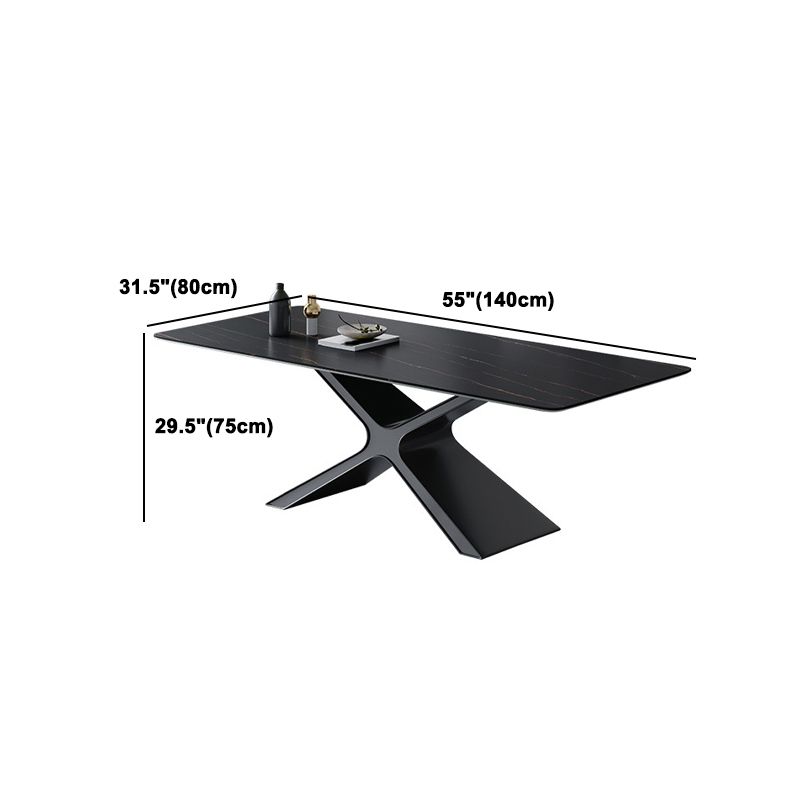 Designer Style Sintered Stone Top Dining Set Rectangle 1/4/5/6 Pieces Dining Table Set