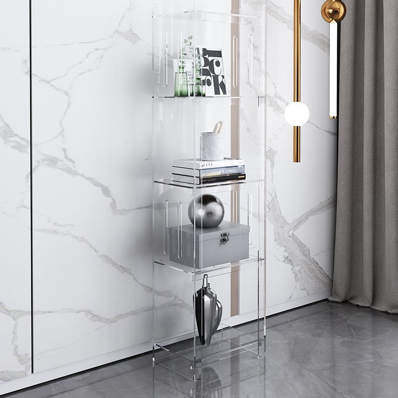 Standard Closed Back Bookshelf Scandinavian Rectangle Acrylic Bookcase