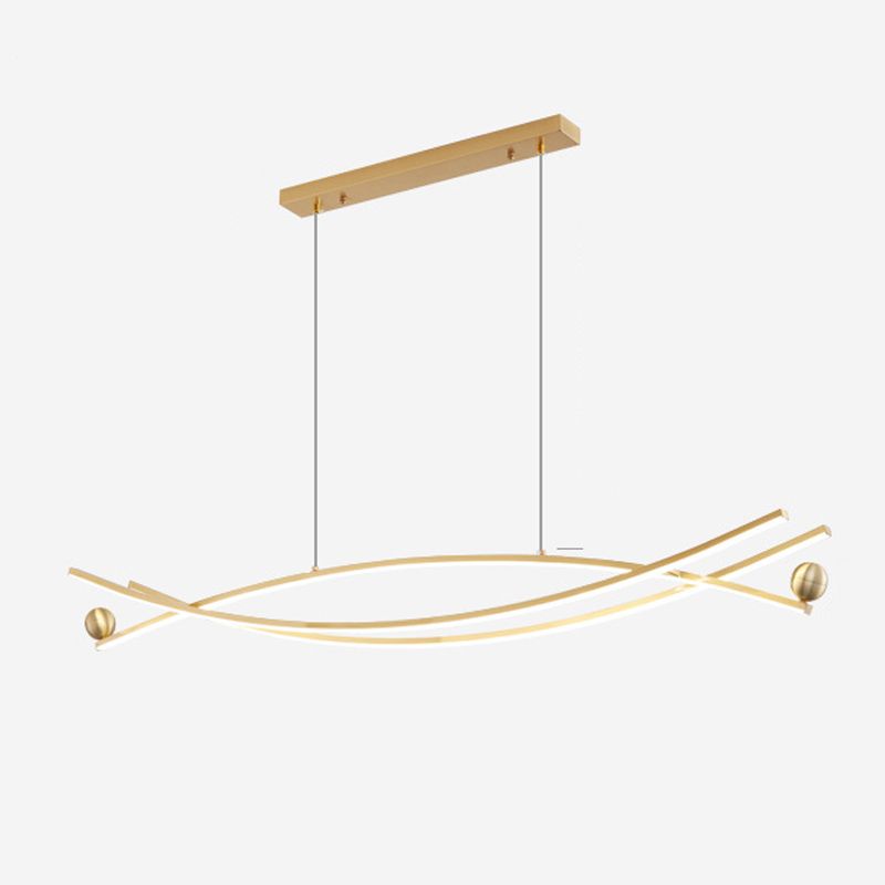 Multiple-Light Geometric Island Lighting Modern Metal Island Pendant Lights