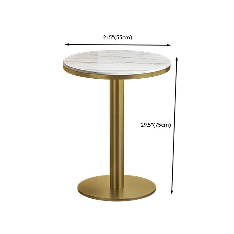 Modern Style Bar Table Set 1/3 Pieces Round Stone Bar table with Upholstered Stools
