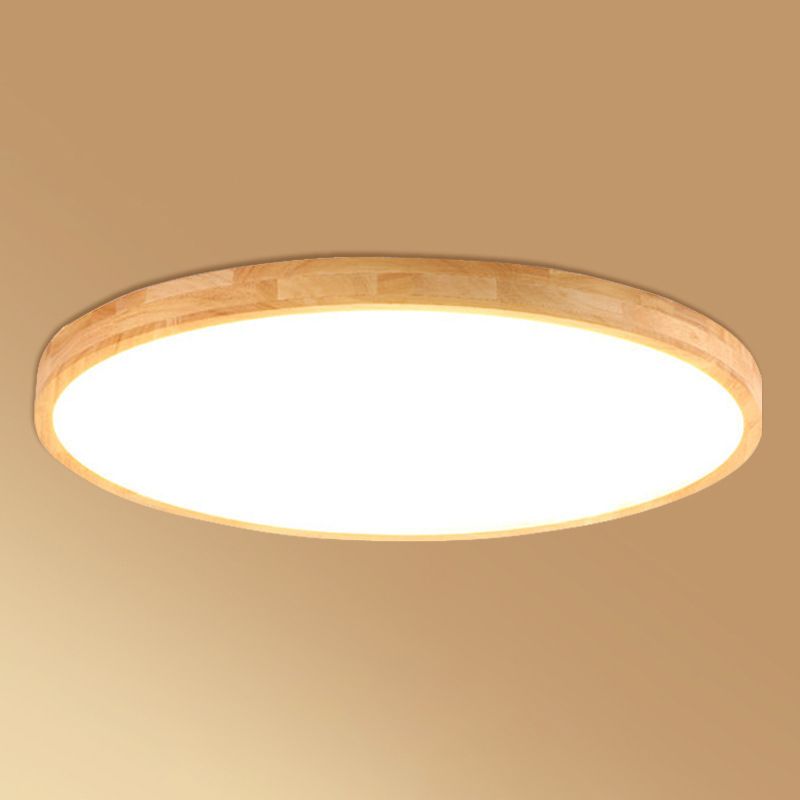 Lámpara de techo empotrada moderna, lámpara empotrada de madera