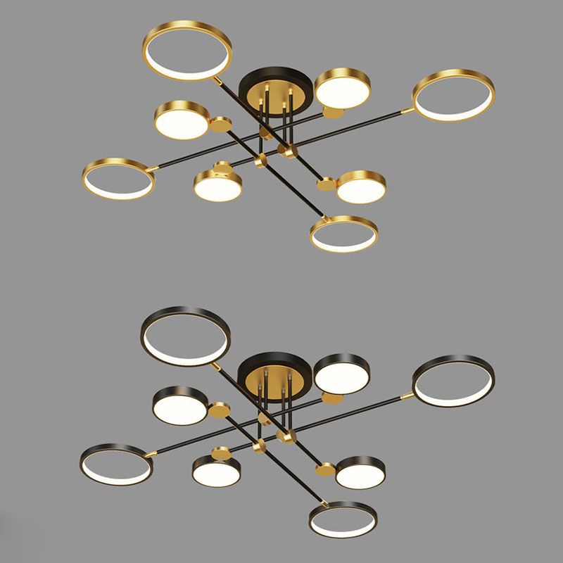 Moderne LED-inbouwlamp Metalen Starburst-plafondmontagelamp voor woonkamer