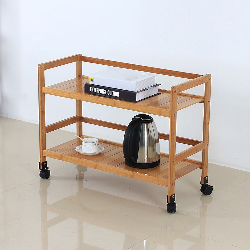 Brown Color Modern Style Bookshelf Bamboo Bookcase for Study Room